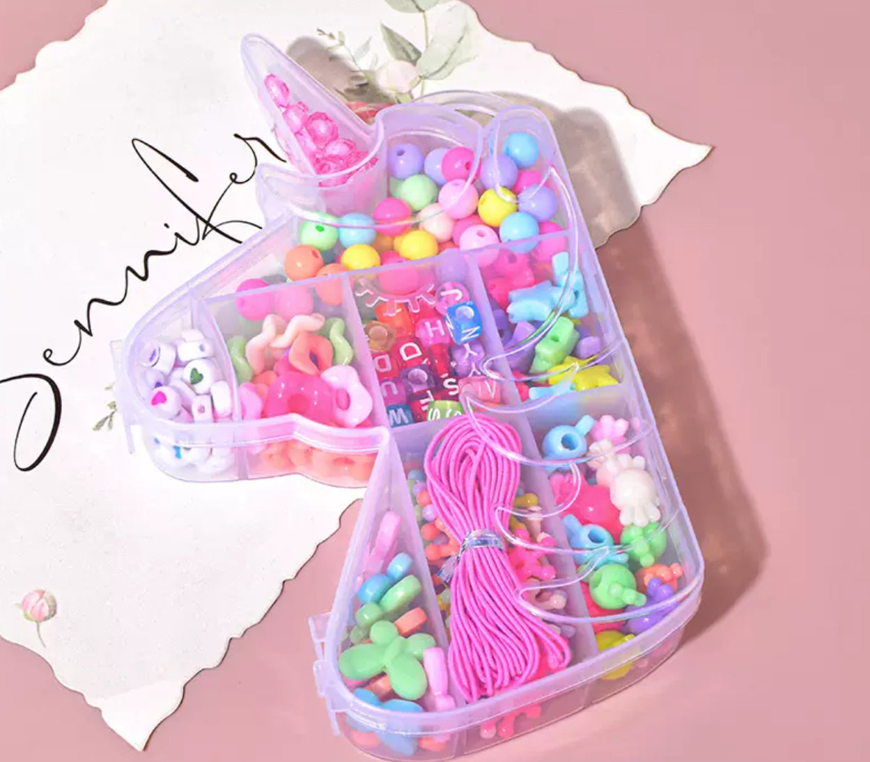 Unicorn Beading DIY Case Set|Magical Bracelet Kit in Unicorn Case