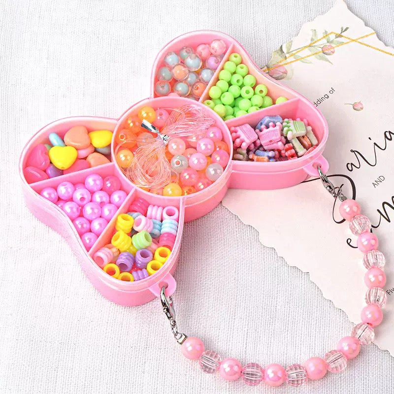 Bow Beading DIY Set|Pastel Bracelet Kit in Ribbon Case