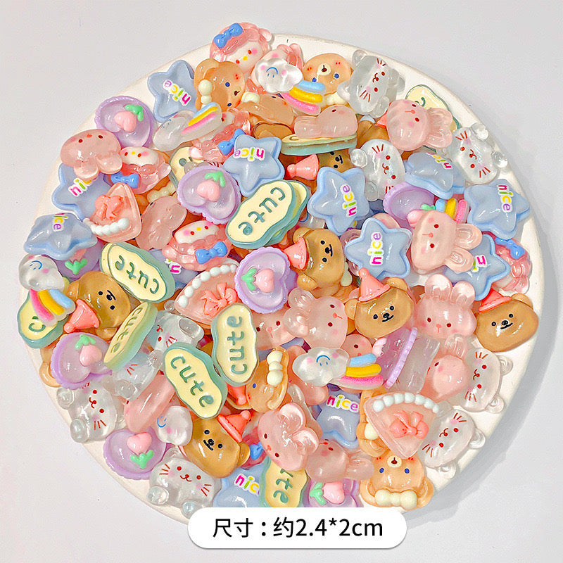 Rainbow Cute Deco Charms (10pcs)
