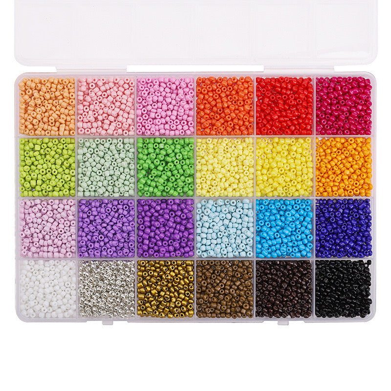 QQWonderland Rainbow Seed Beads DIY Set｜Gradient Color Beading Kit for Jewelry & Crafts