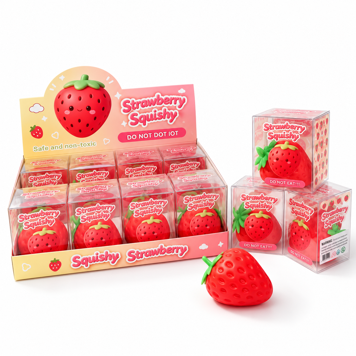 Strawberry Crunchy Squishy｜士多啤梨脆脆捏捏