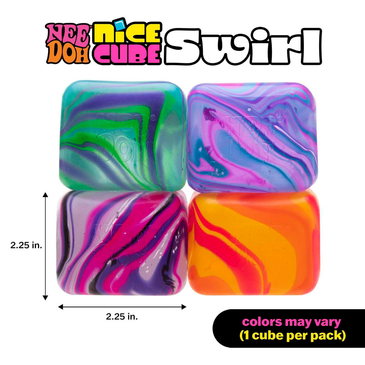 NeeDoh Swirl Nice Cube | NeeDoh 彩虹旋渦方塊捏捏樂