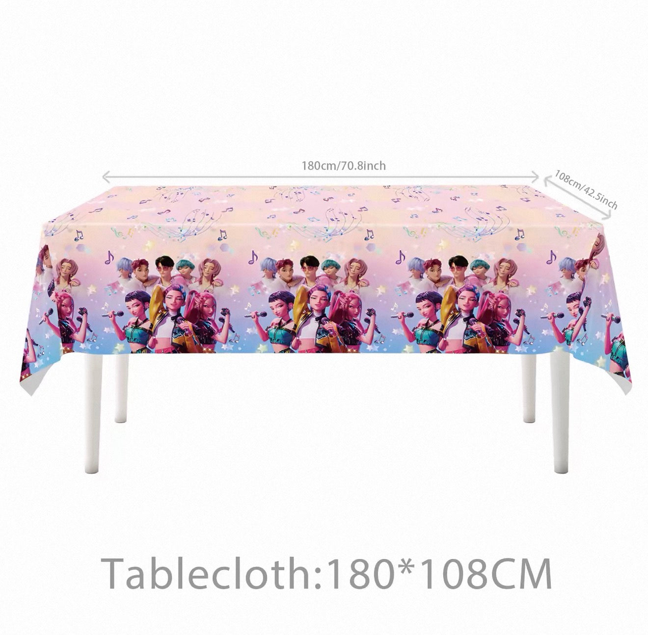 Demon Hunter Party Tablecloth (180 × 108cm)