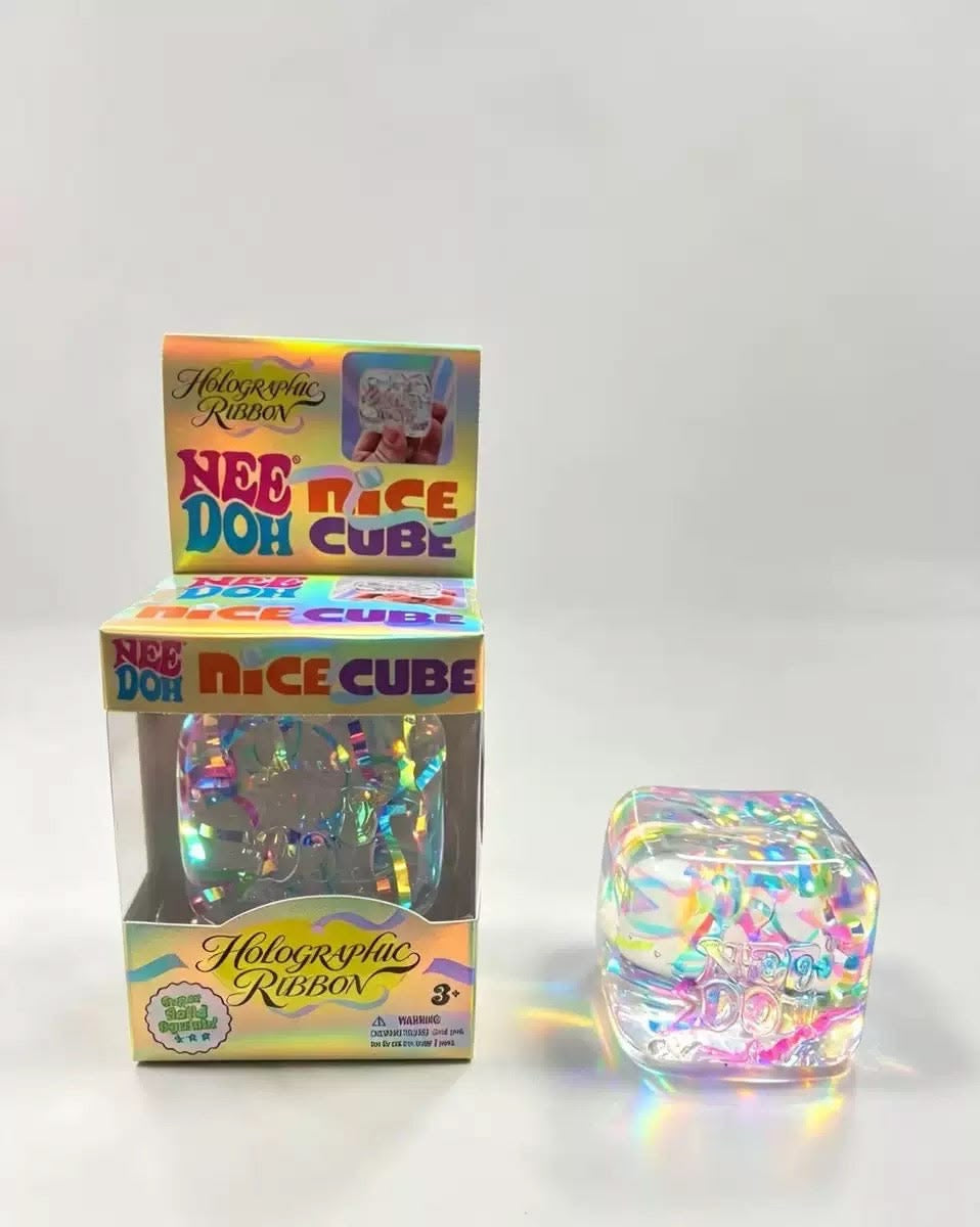 Holographic Ribbon Nice Cube