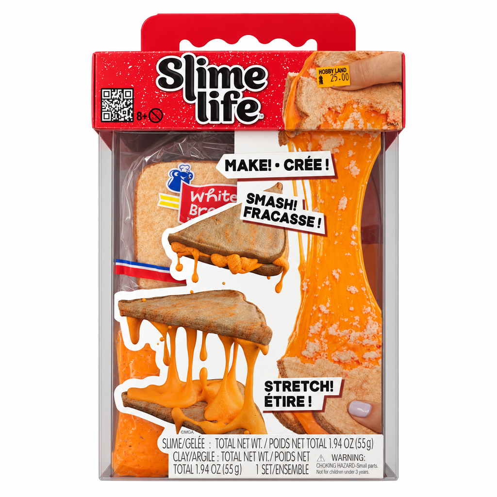 Slime Life Grilled Cheese Slime Play Set｜芝士三文治造型 Slime 玩具套裝 🧀🥪✨