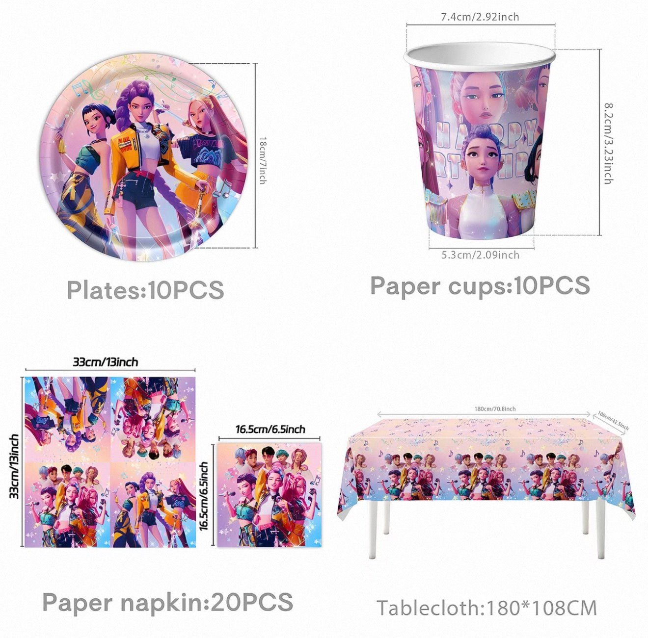 Demon Hunter Party Tableware Set (10pax Set)