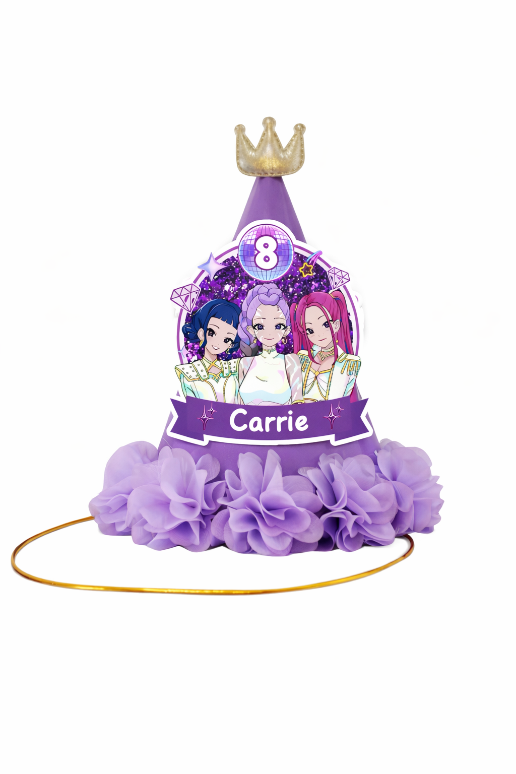 Demon Hunter Customised Birthday Crown Hat (A)