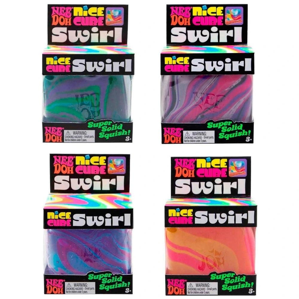 NeeDoh Swirl Nice Cube | NeeDoh 彩虹旋渦方塊捏捏樂