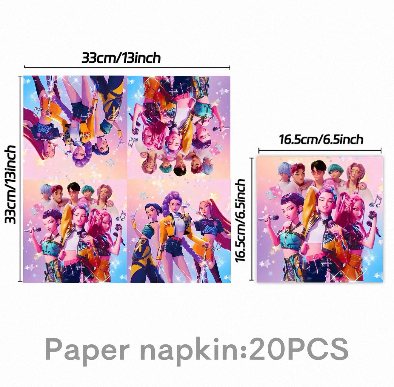 Demon Hunter Party Paper Napkins (20pcs Set)