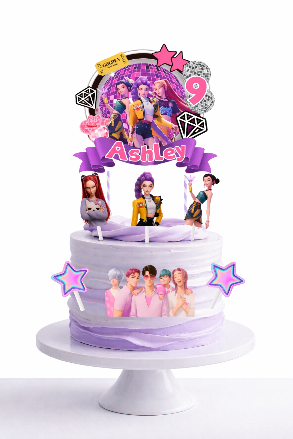 Demon Hunter Custom Cake Topper Set（Name & Age Personalised）