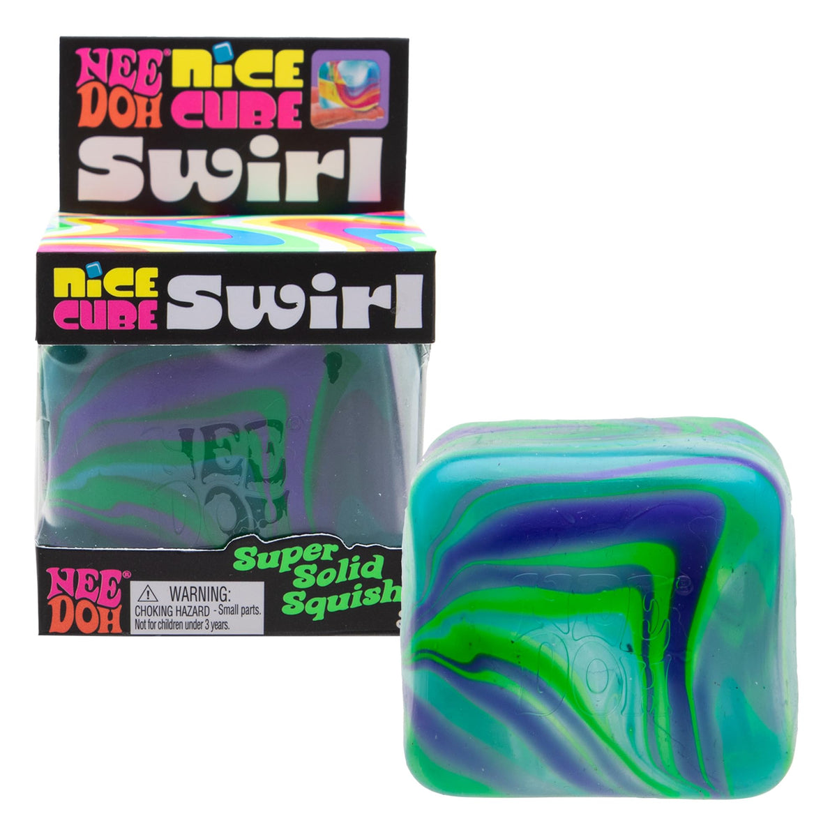 NeeDoh Swirl Nice Cube | NeeDoh 彩虹旋渦方塊捏捏樂