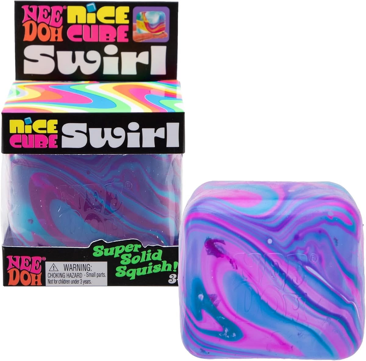 NeeDoh Swirl Nice Cube | NeeDoh 彩虹旋渦方塊捏捏樂