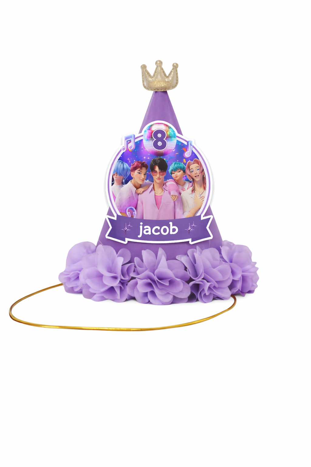 Saja Boys Customised Birthday Crown Hat (D)