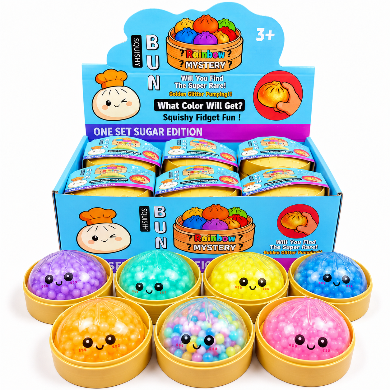 Rainbow Orbeez Dumpling Squishy | 彩虹水晶寶寶餃子捏捏樂