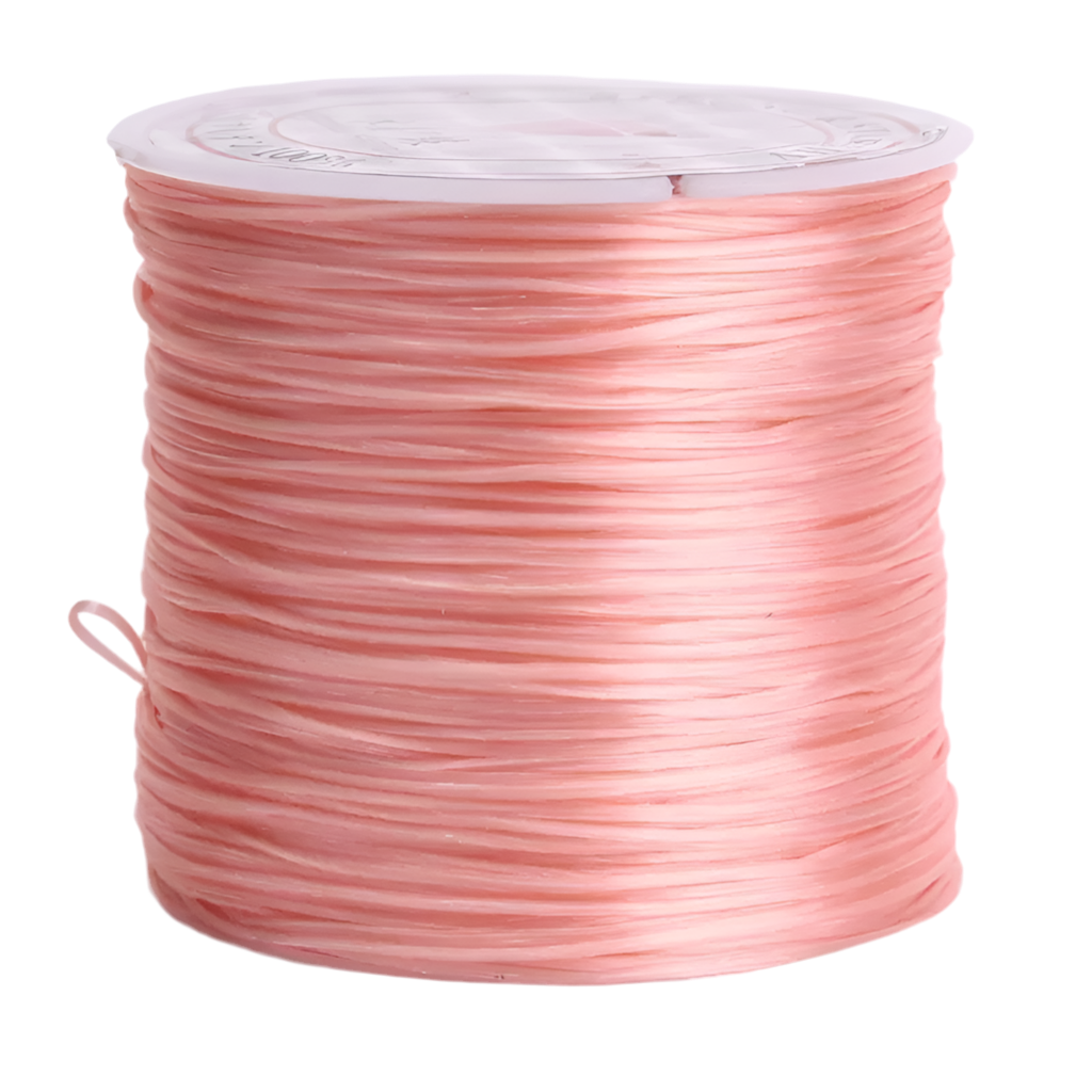 QQWonderland Crystal Elastic Cord｜0.8mm Flat Stretchy String for DIY Beading & Bracelet Making