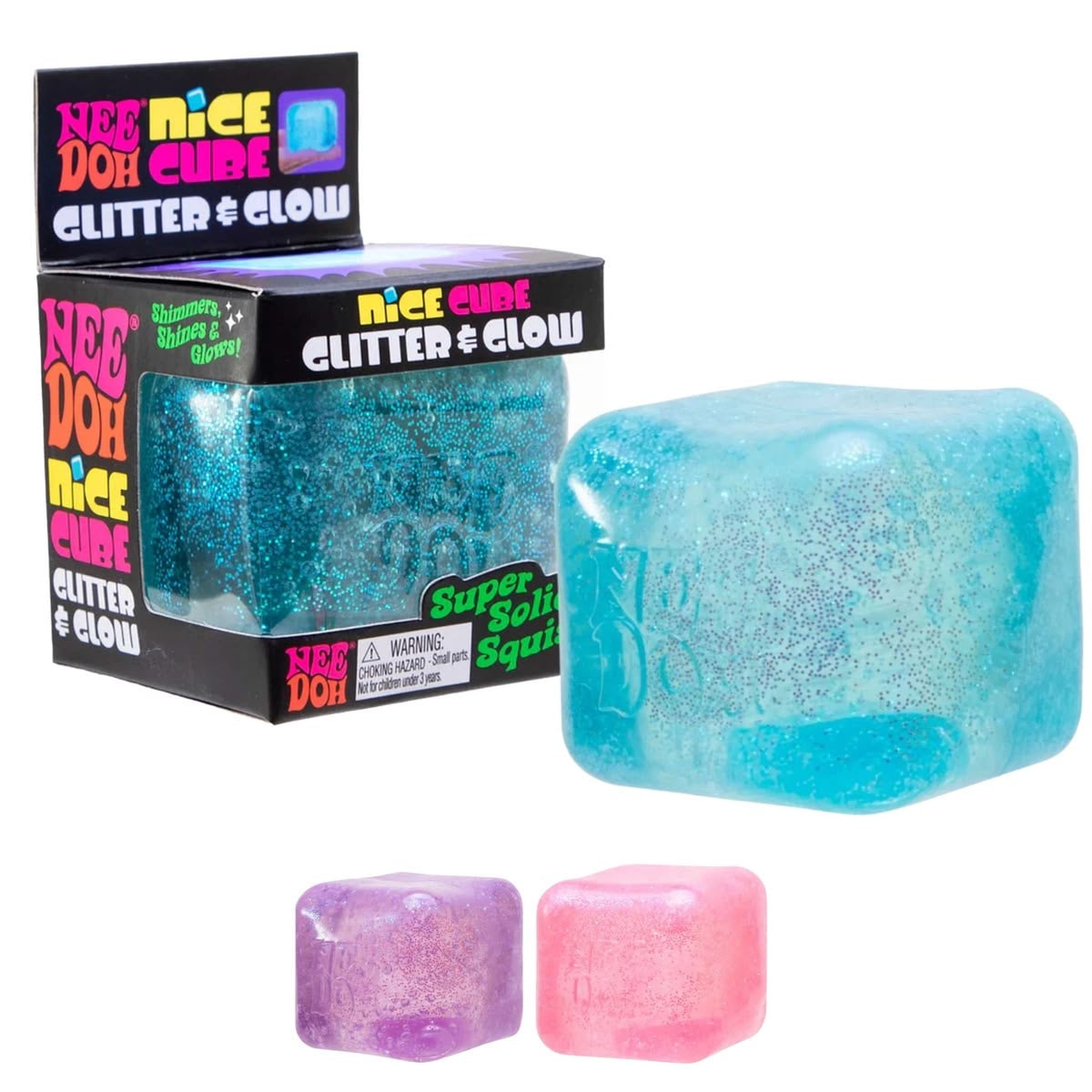 Needoh Glitter & Glow Nice Cube