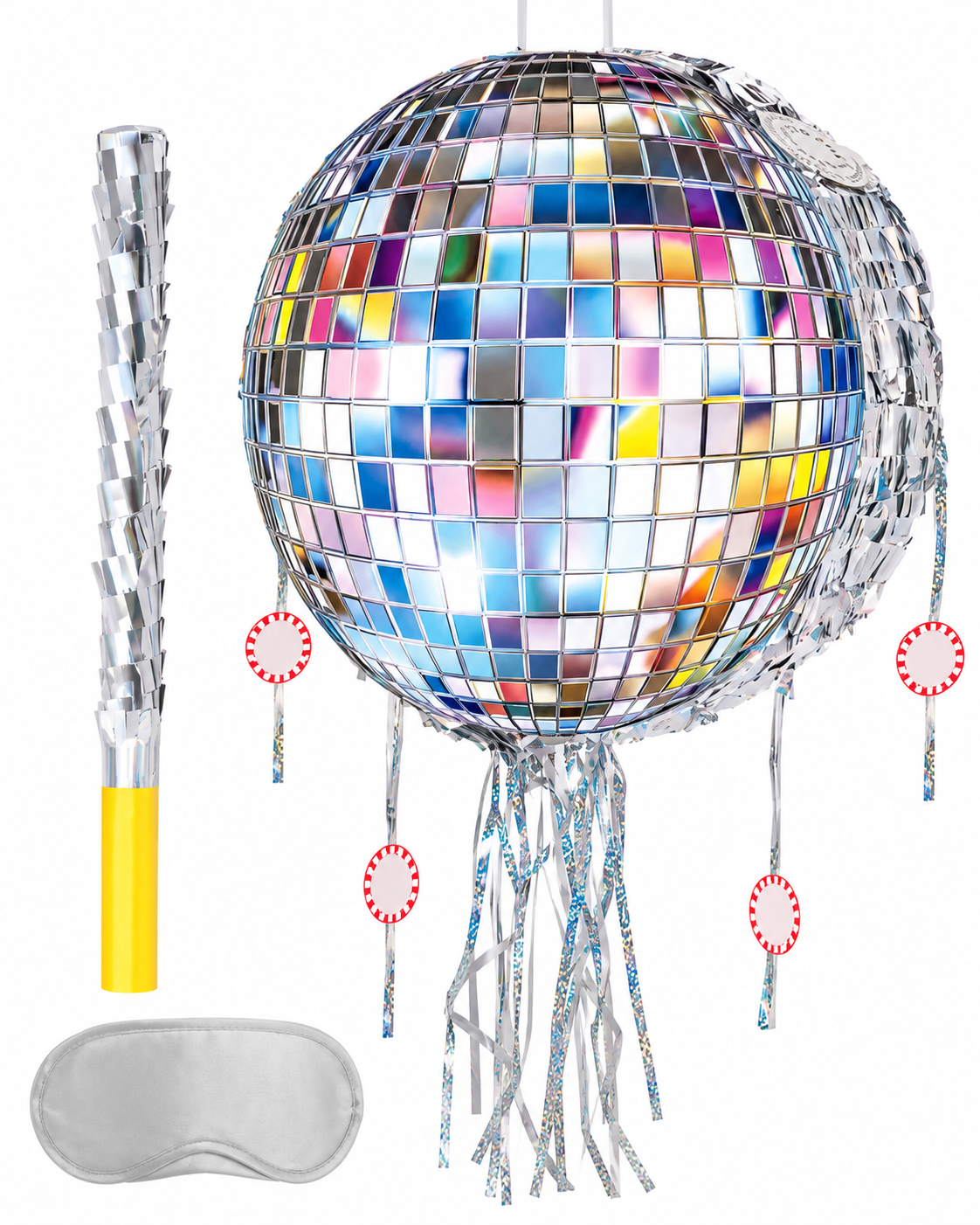 Silver Disco Ball Piñata Party Set | 閃亮銀色Disco球派對皮納塔