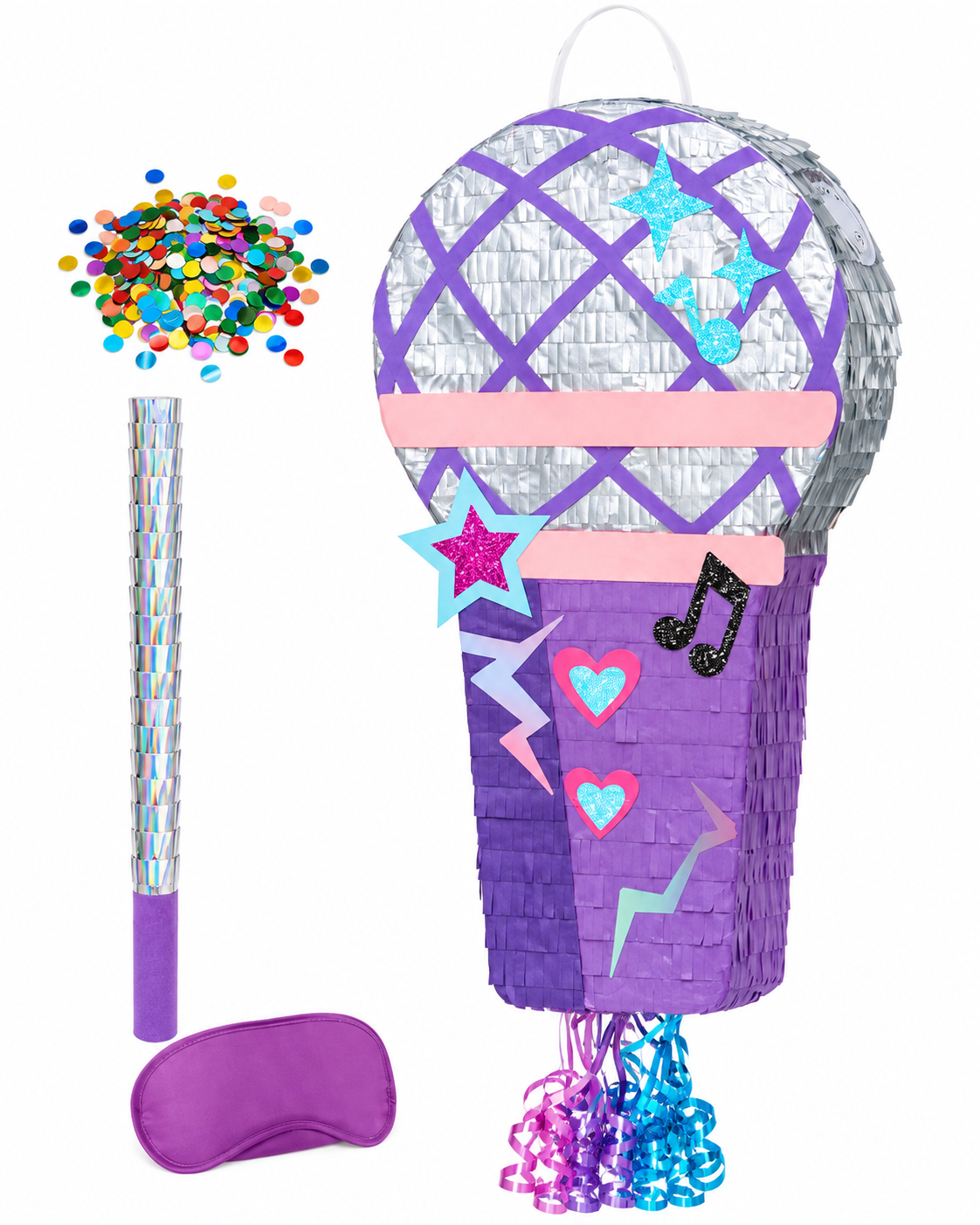 Disco Microphone Piñata Party Set | 閃亮Disco咪高峰派對皮納塔