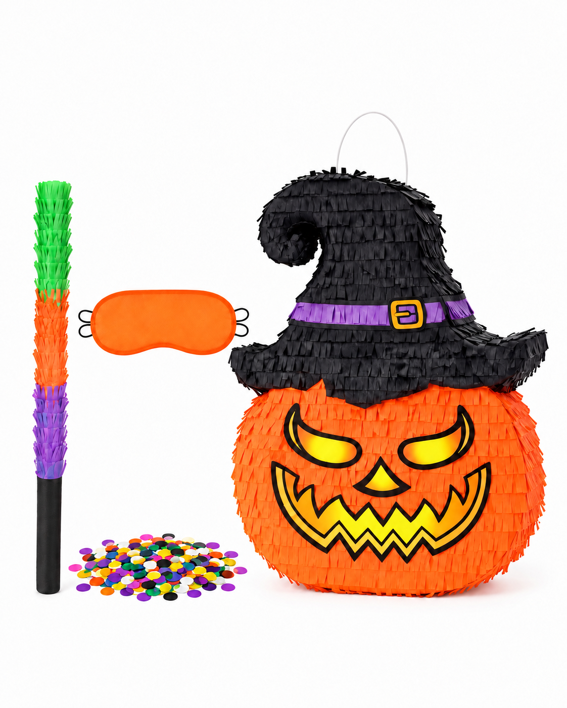 Halloween Witch Pumpkin Piñata Party Set | 萬聖節女巫南瓜皮納塔
