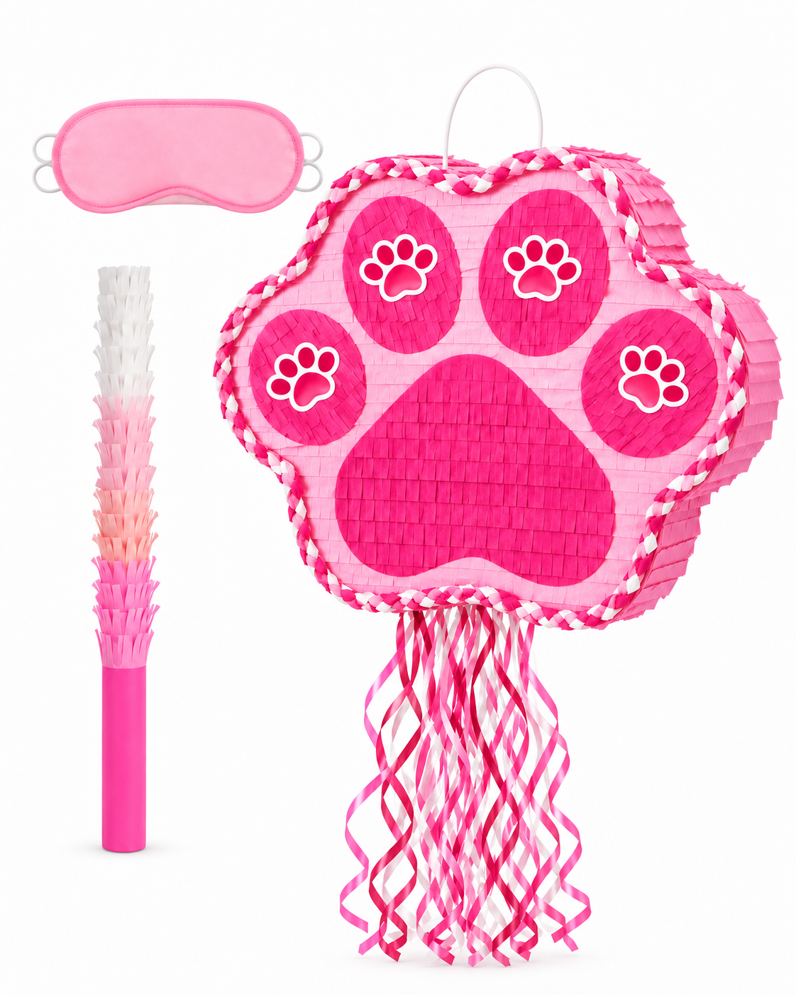 Pink Paw Piñata Party Set | 粉紅貓掌生日派對皮納塔