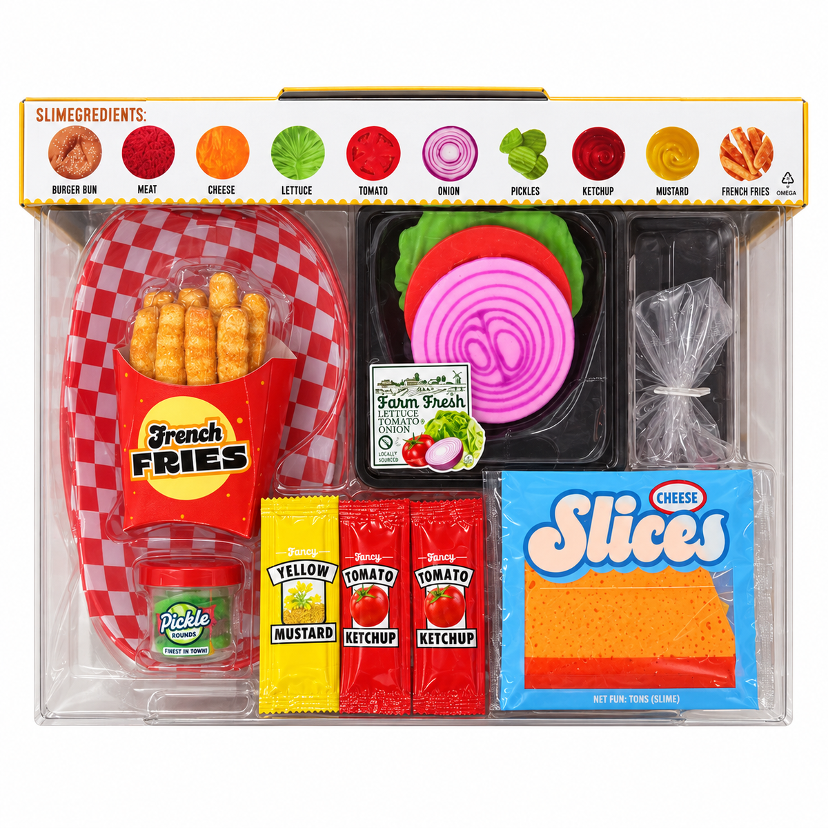 Slime Life Burger Slime Play Set｜漢堡包造型 Slime 玩具套裝 🍔🍟✨