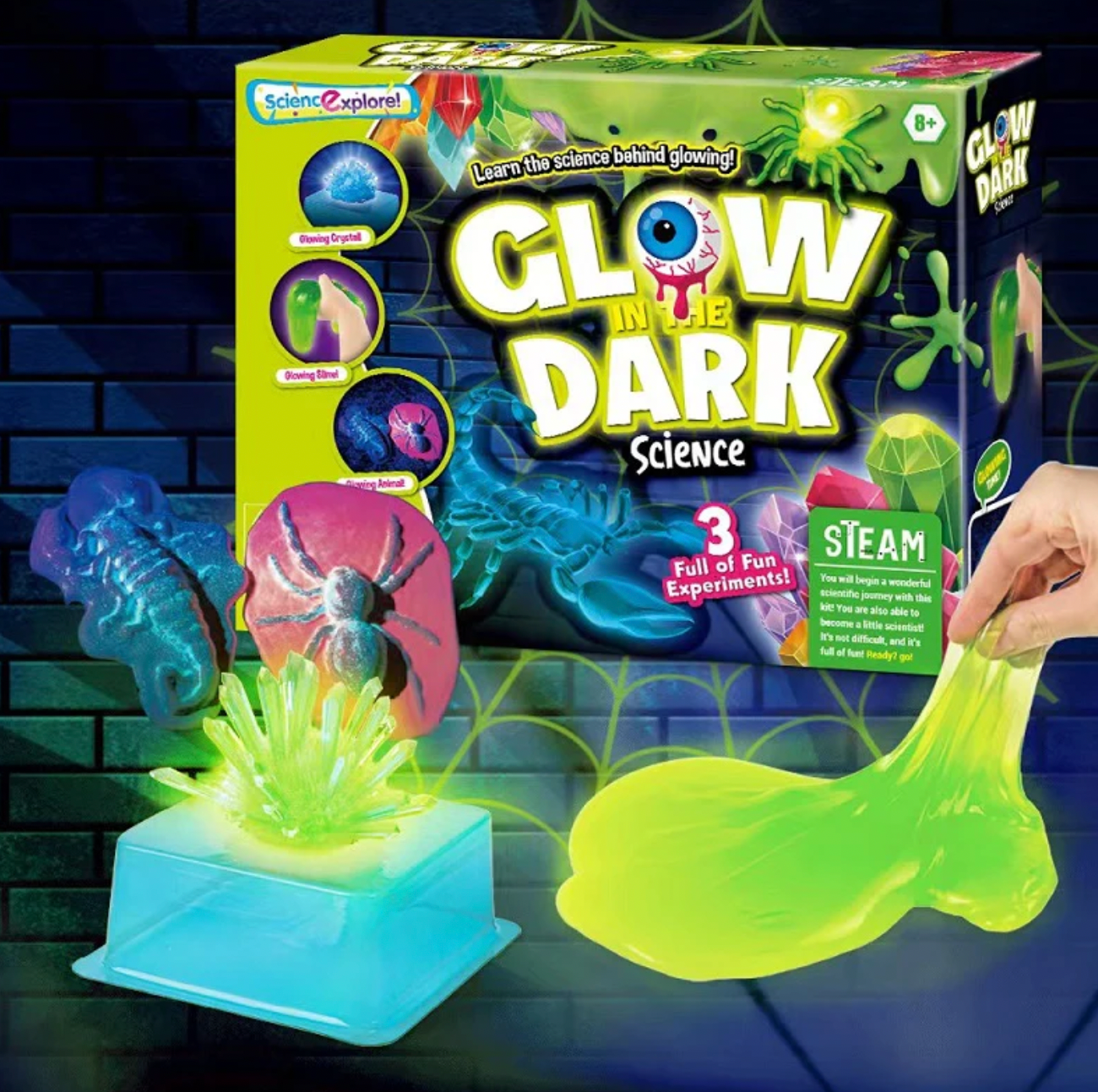 💡 Glow in the Dark Science 夜光科學實驗套裝 | 3款夜光STEAM小實驗 🌟🔬