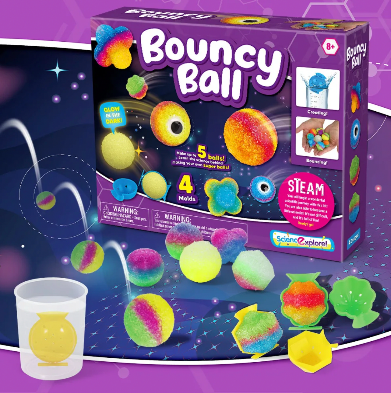 🌈 Bouncy Ball 彈彈球DIY科學套裝 | 自製夜光超彈波波 