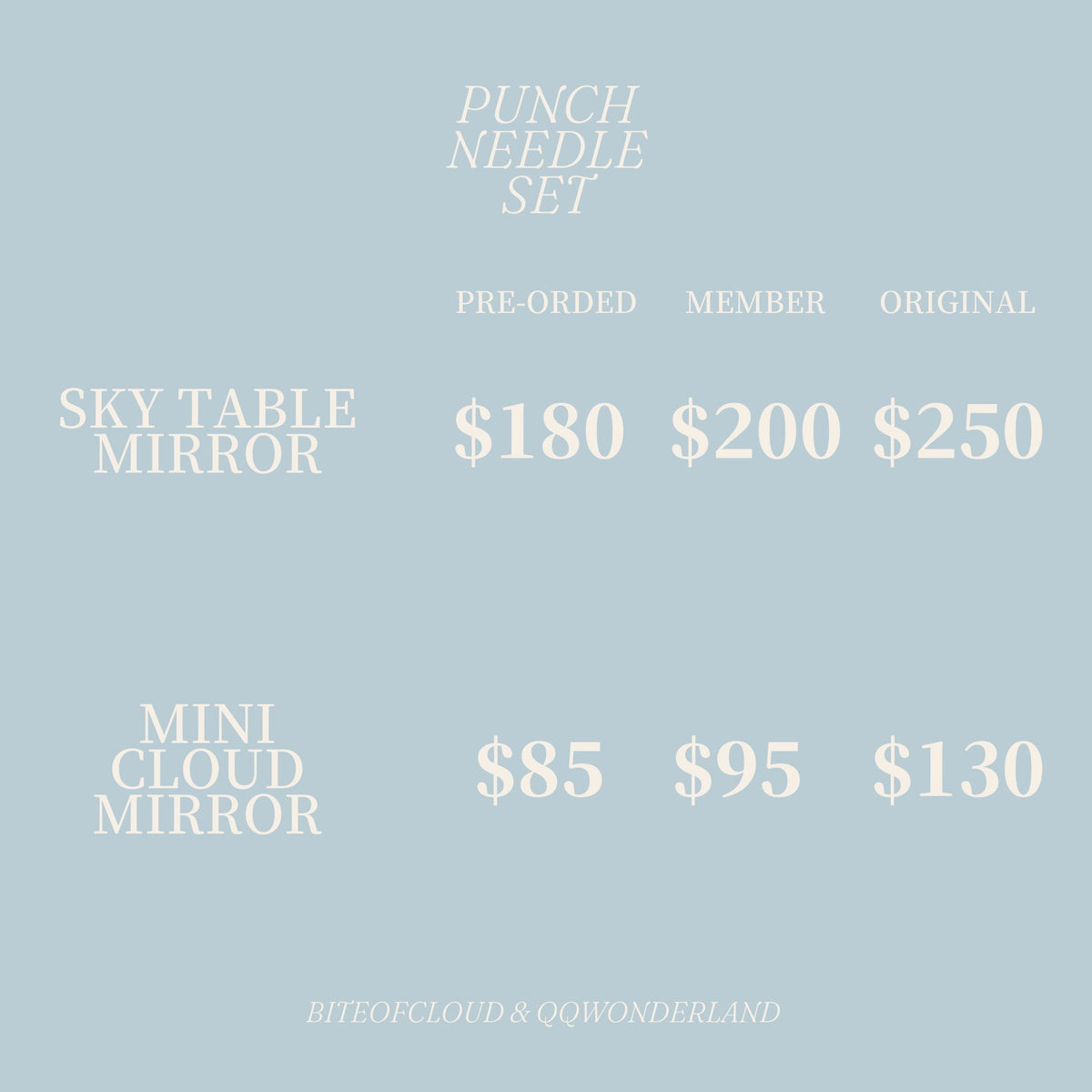 DIY Cloud Mirror Keychain / Coaster ☁️ Punch Needle Kit Set