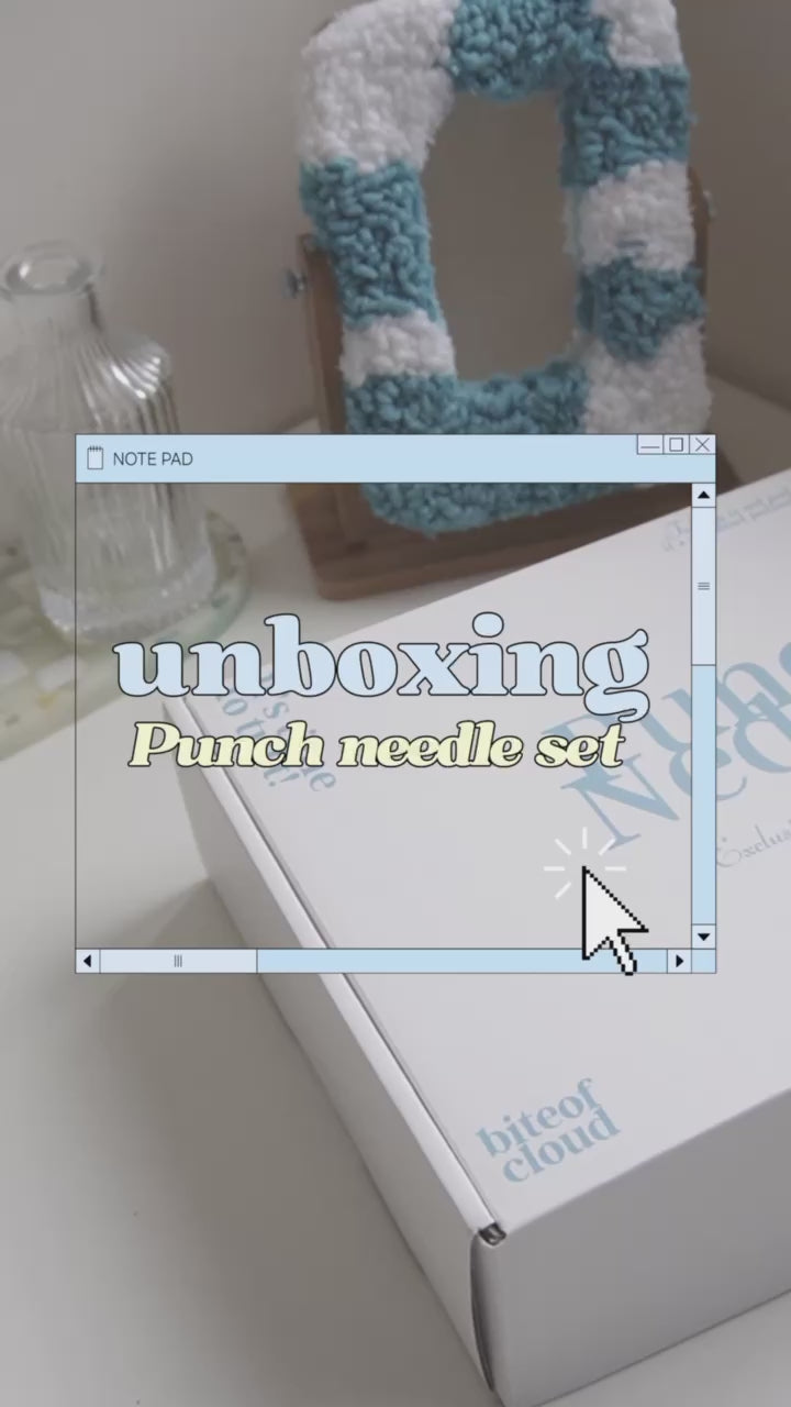 DIY Sky Table Mirror ☁️ Punch Needle Kit Set